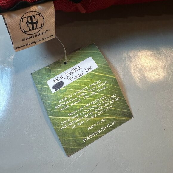 Elaine Smith Inconceivable Outdoor Jeweled Flower Decorative Pillow Rectangle - Picture 14 of 16